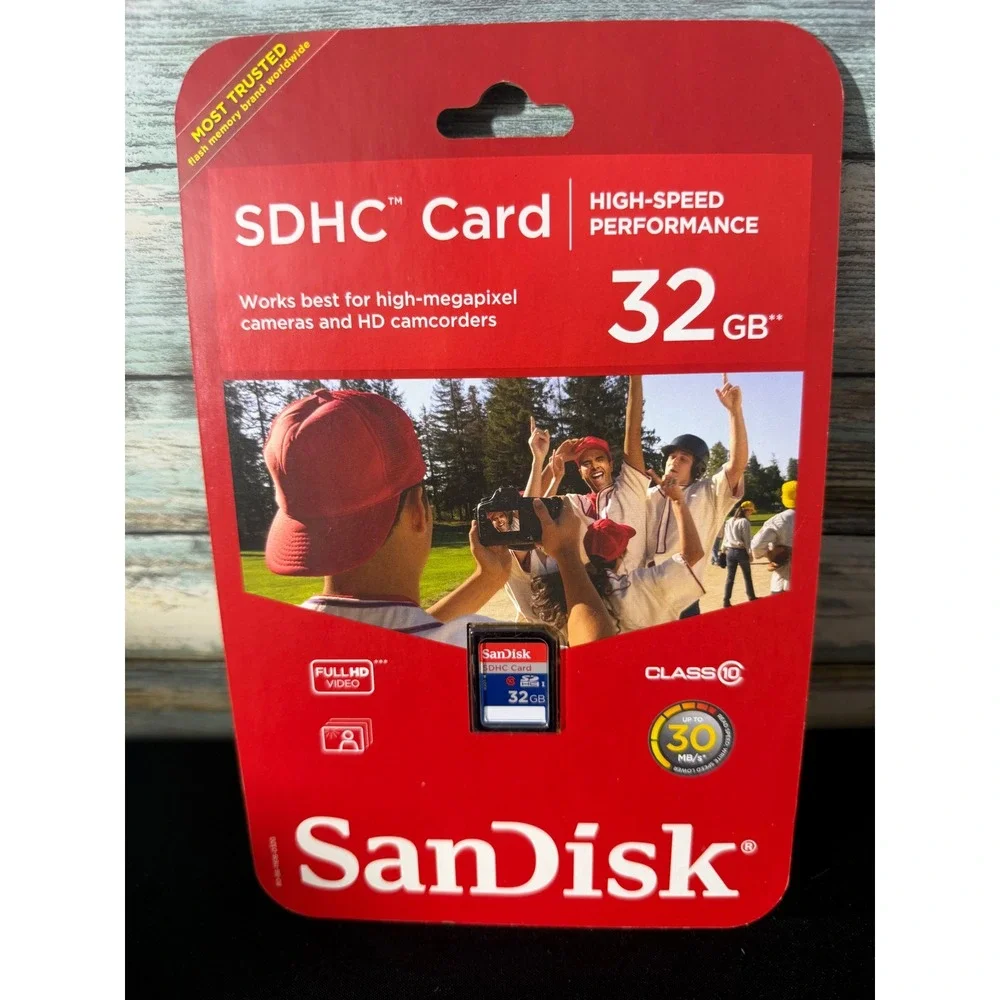SanDisk SDHC Card 32GB Blue New Class 10 High-Speed Performance SDSDB-032G-B35